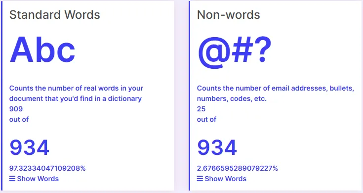 standard and nonstandard words