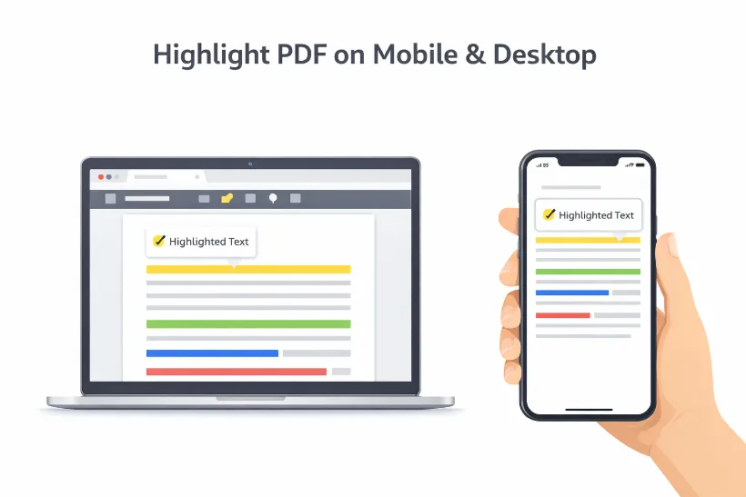 highlight pdf on mobile and desktop online