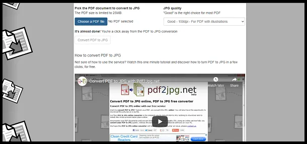Click on Choose a PDF file