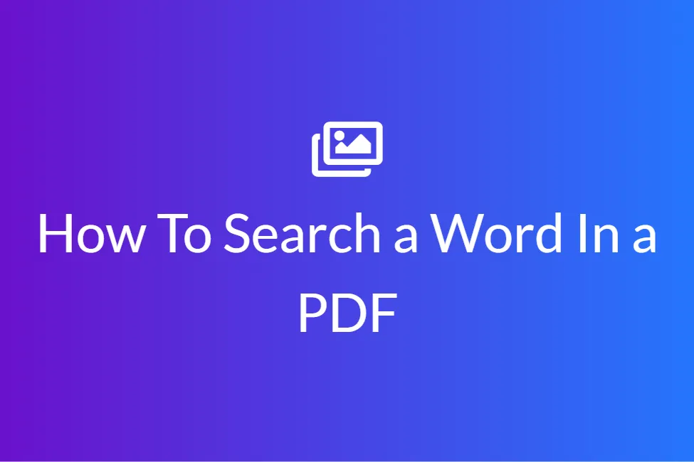 How To Search a Word In a PDF